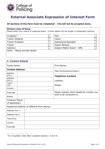 Associate Application Form