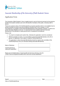 Associate Member Form - University of Bath Students` Union