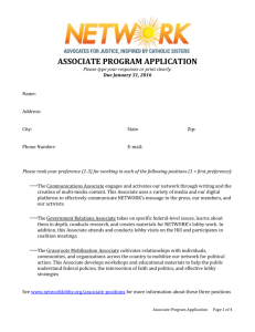 ASSOCIATE APPLICATION 2016-2017