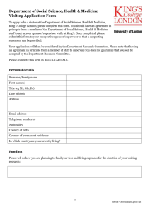 application form - King`s College London