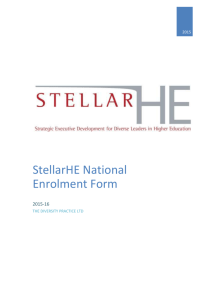 StellarHE National Enrolment Form