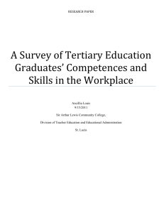 A Survey of Tertiary Education Graduates` Skills and Competencies