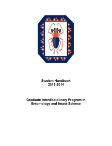 The Program - Entomology and Insect Science GIDP
