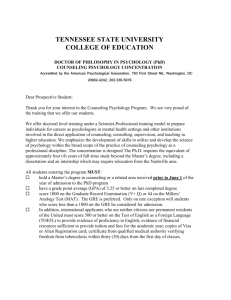 Supplemental Application - Tennessee State University
