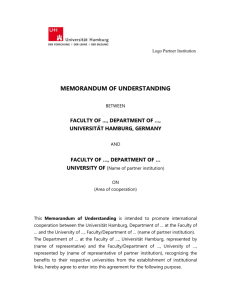 Memorandum of Understanding - Template (Word)