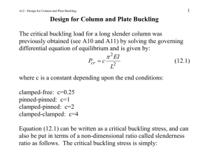 A12, Design for Buckling of Columns and Plates