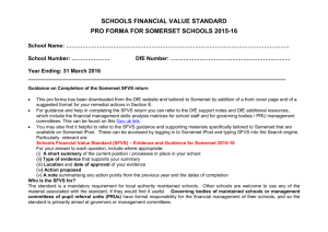Schools Financial Value Standard Return Pro Forma for Somerset