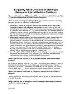 Starting an Osteopathic Internal Medicine Residency