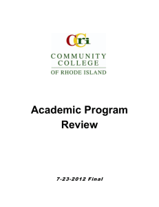 Academic Program Review Document