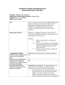 Academic Program Assessment Form
