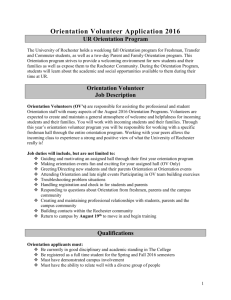 Orientation Volunteer Application