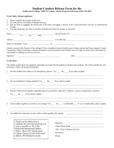 Student Conduct Release Form