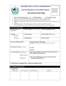 1. IPFP Application Form - Higher Education Commission