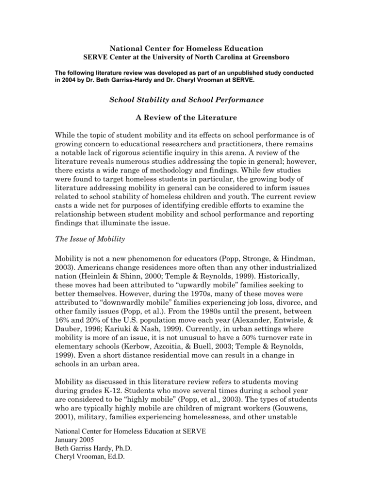 school-stability-and-school-performance-literature-review