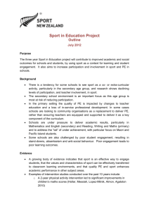 Project outline - Sport New Zealand