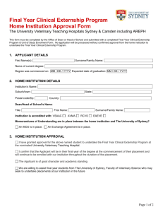 Home Institution Approval Form