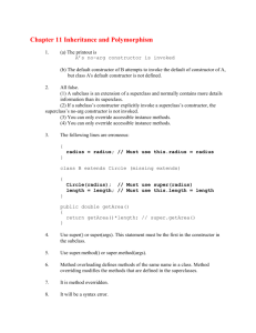 Chapter 11 Inheritance and Polymorphism