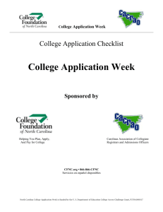 College Application Check List
