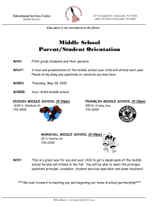 Parent Orientation 5th grade flyer