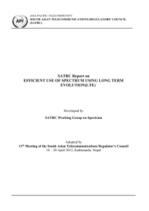 3. SATRC Report on "Efficient Use of Spectrum Using LTE"