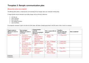 Communication Strategy Template