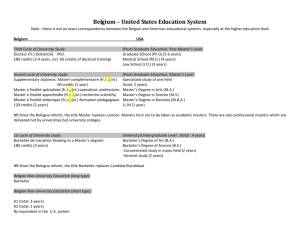 Belgian and U.S. Education: diplomas & degrees