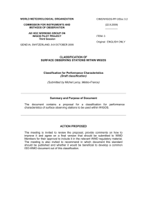 Maintained Performance Classification for Surface Observing