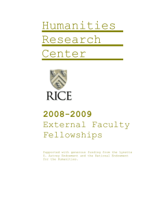 Humanities Research Center Mission - Rice IT
