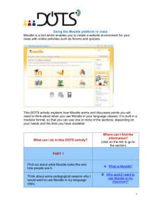 Using the Moodle platform in class