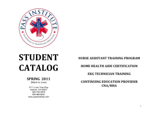 Student Catalog - Pass Institute