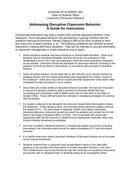 case study on disruptive behavior in the classroom