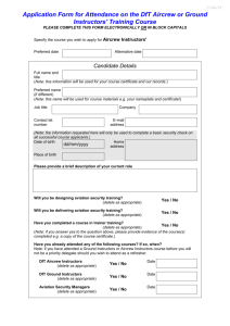 Application form for Department for Transport training courses