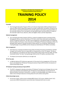 TRAINING & INFORMATION PROGRAM [TIP] Training Consultative