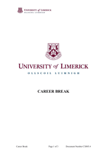 career break policy - University of Limerick