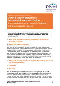 English professional development materials for secondary schools