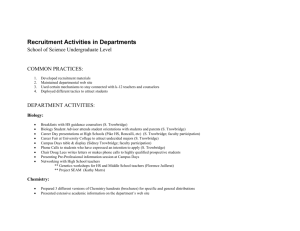 Recruitment Activities in Departments