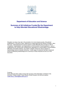 Summary of all Initiatives Funded by the Department of Education