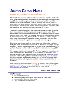 Alumni Career Notes - Bucknell University