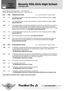 Timetable - Punchbowl Bus Company