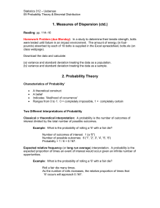 Probability Theory & Binomial Distribution