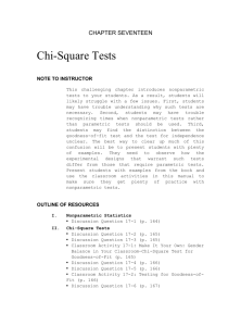 CHAPTER SEVENTEEN Chi-Square Tests NOTE TO INSTRUCTOR