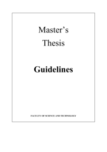 Master`s ThesisGuidelines