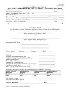 New Program Request Form - Southeastern Oklahoma State