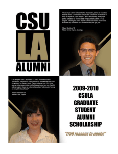 General Information - CSU Los Angeles Alumni Association