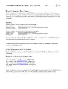 Career Development Grant program information