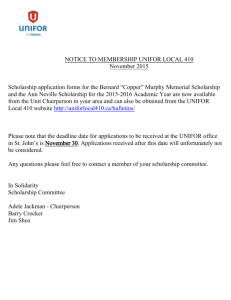 2015-2016 Bernard Murphy and Anne Nevile Scholarships Forms