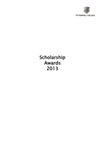 Scholarship - Tettenhall College
