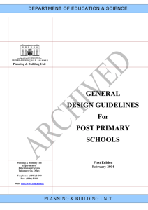 General Design Guidelines for Post Primary schools