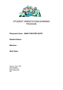 orientation plan – main theatre suite