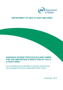 Best Practice in Care Homes Falls & Fractures November 2010